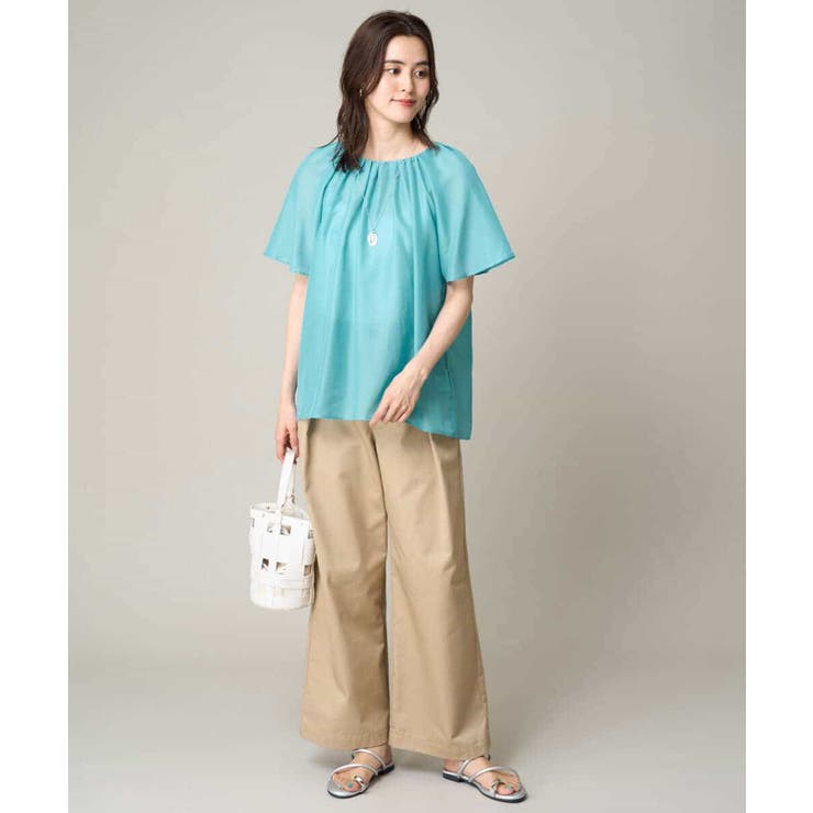 【洗える】フレアスリーブシアータックブラウス | a.v.v【WOMEN】 | 詳細画像6 