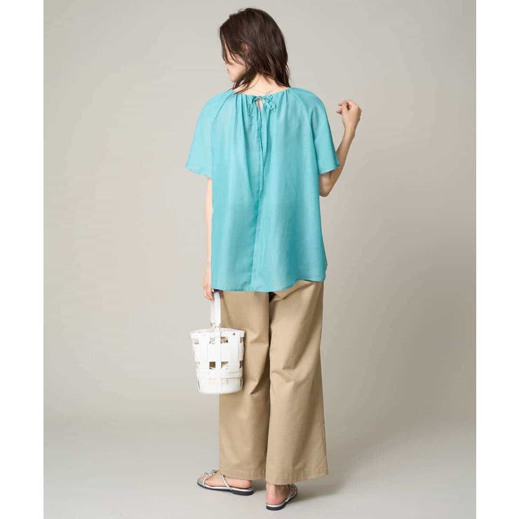 【洗える】フレアスリーブシアータックブラウス | a.v.v【WOMEN】 | 詳細画像7 