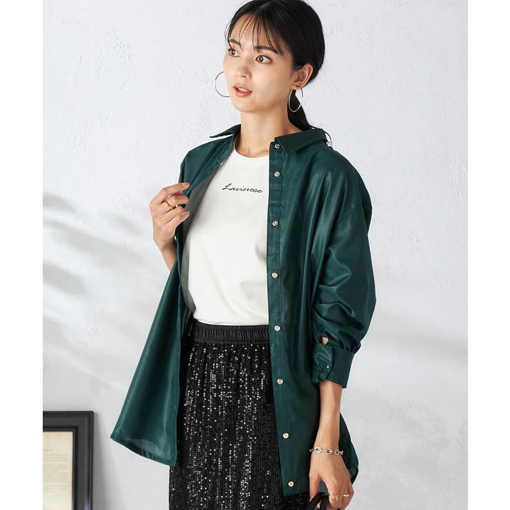 グリーン | ドロストセミシアーシャツ | a.v.v【WOMEN】