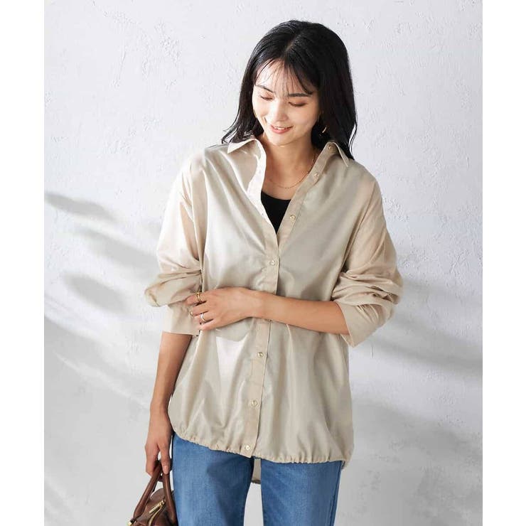 ベージュ | ドロストセミシアーシャツ | a.v.v【WOMEN】