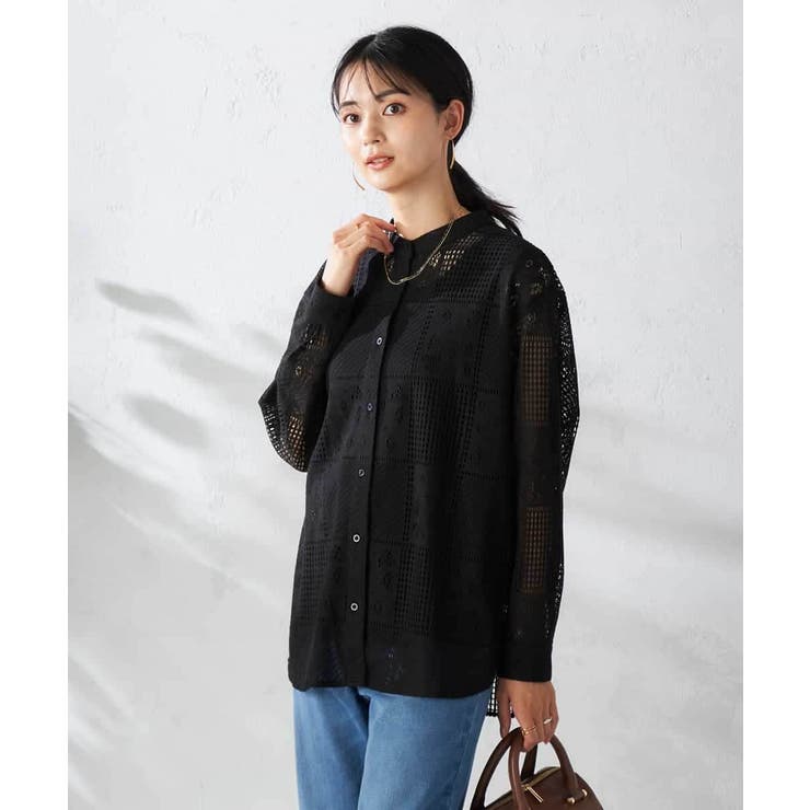 スクエアレースシャツ | a.v.v【WOMEN】 | 詳細画像10 