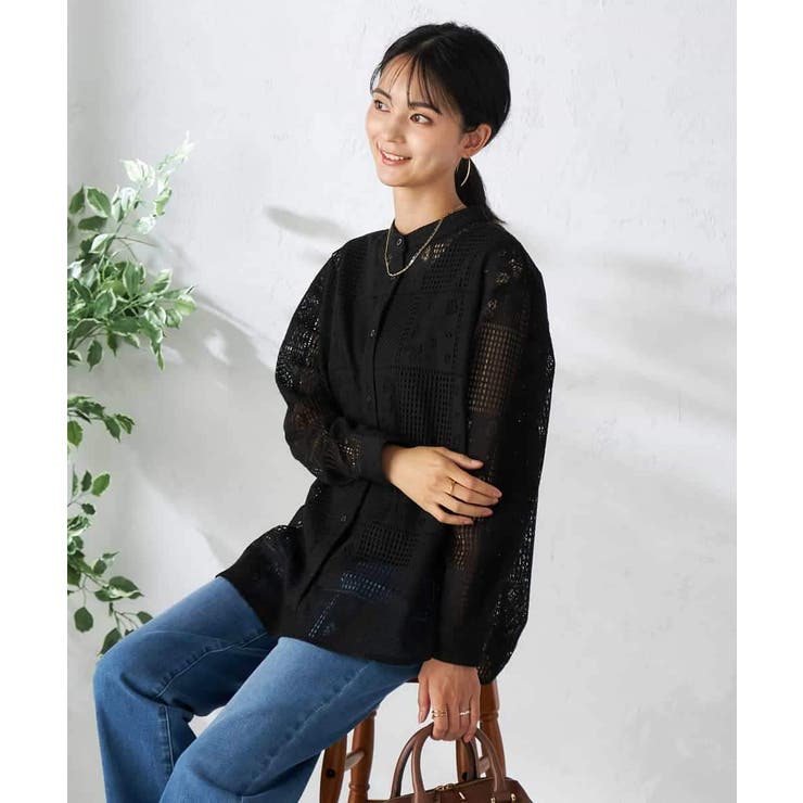 スクエアレースシャツ | a.v.v【WOMEN】 | 詳細画像14 