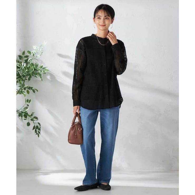 スクエアレースシャツ | a.v.v【WOMEN】 | 詳細画像17 