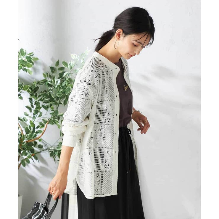 スクエアレースシャツ | a.v.v【WOMEN】 | 詳細画像2 