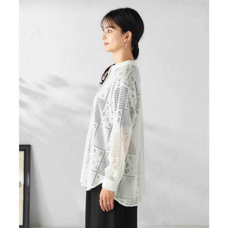 スクエアレースシャツ | a.v.v【WOMEN】 | 詳細画像20 