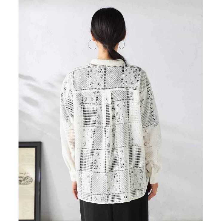 スクエアレースシャツ | a.v.v【WOMEN】 | 詳細画像21 