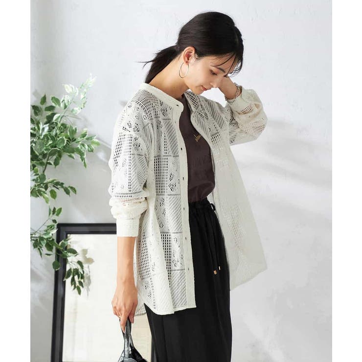 スクエアレースシャツ | a.v.v【WOMEN】 | 詳細画像3 