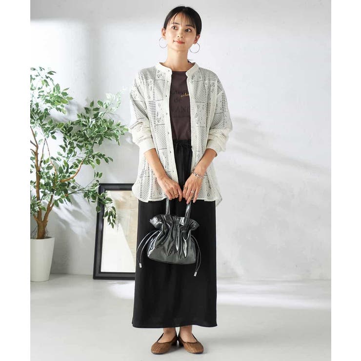 スクエアレースシャツ | a.v.v【WOMEN】 | 詳細画像4 