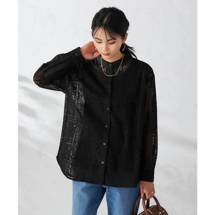 スクエアレースシャツ | a.v.v【WOMEN】 | 詳細画像9 