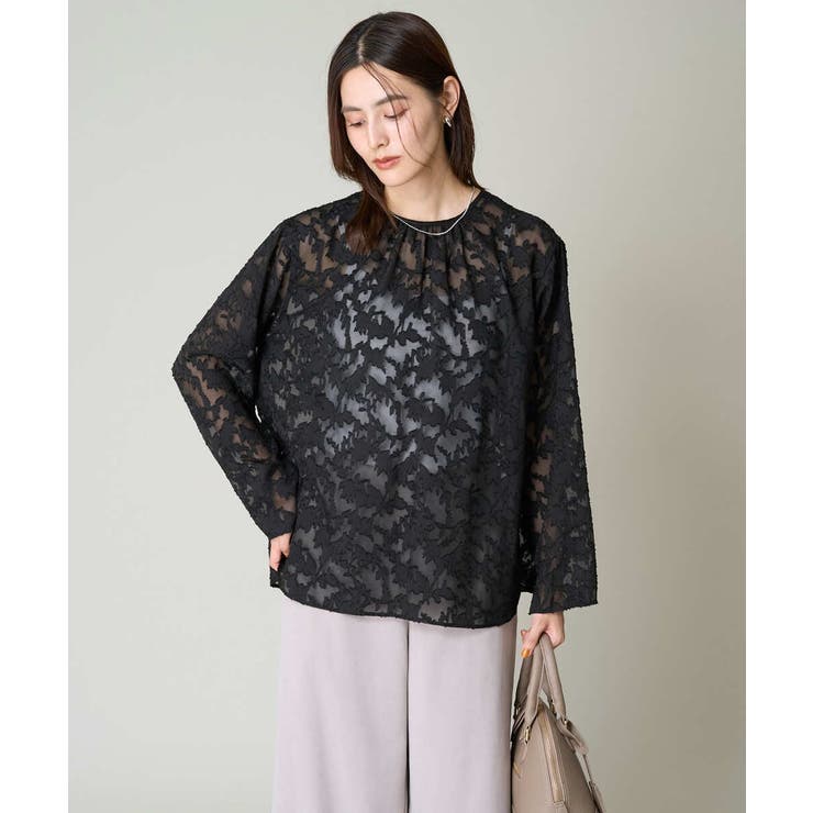 カットジャガードシアーブラウス | a.v.v【WOMEN】 | 詳細画像14 