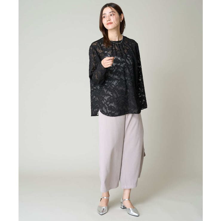 カットジャガードシアーブラウス | a.v.v【WOMEN】 | 詳細画像18 