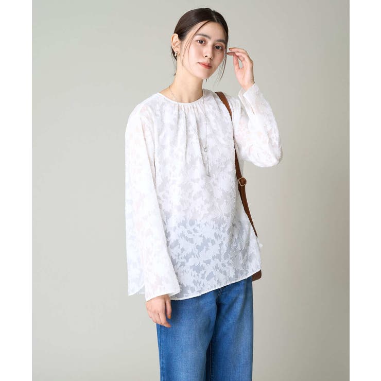 カットジャガードシアーブラウス | a.v.v【WOMEN】 | 詳細画像3 