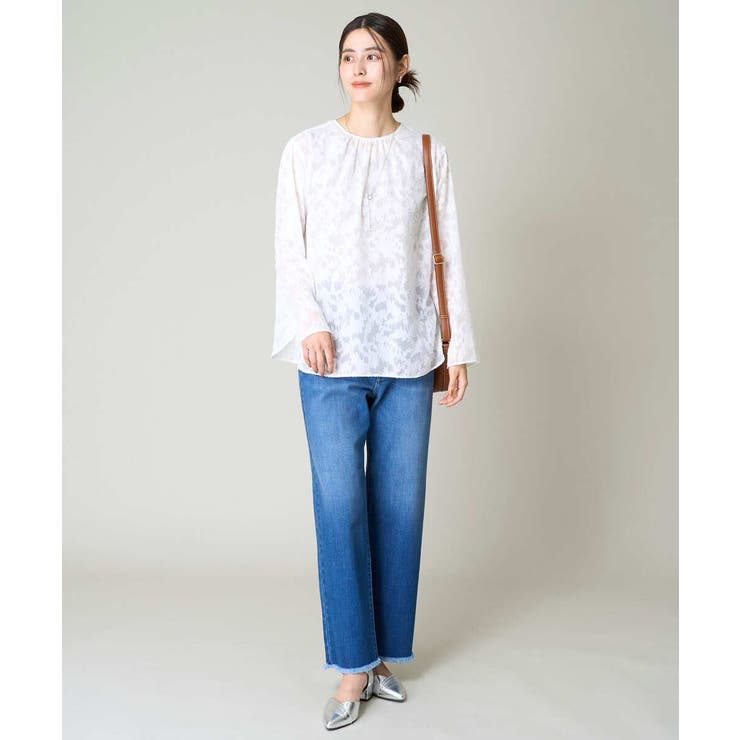 カットジャガードシアーブラウス | a.v.v【WOMEN】 | 詳細画像4 