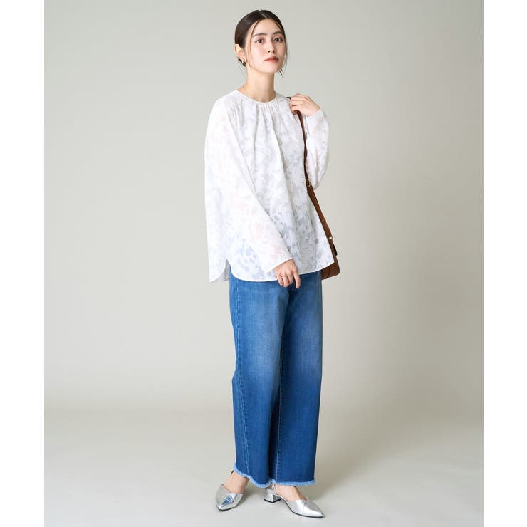 カットジャガードシアーブラウス | a.v.v【WOMEN】 | 詳細画像5 