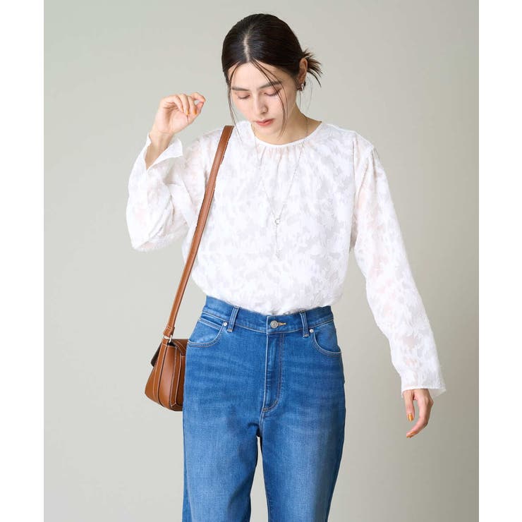 カットジャガードシアーブラウス | a.v.v【WOMEN】 | 詳細画像8 