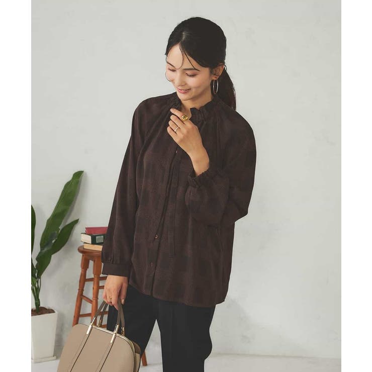 フリルネックボウタイブラウス | a.v.v【WOMEN】 | 詳細画像1 