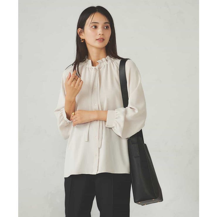 フリルネックボウタイブラウス | a.v.v【WOMEN】 | 詳細画像12 