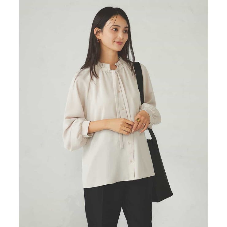 フリルネックボウタイブラウス | a.v.v【WOMEN】 | 詳細画像13 