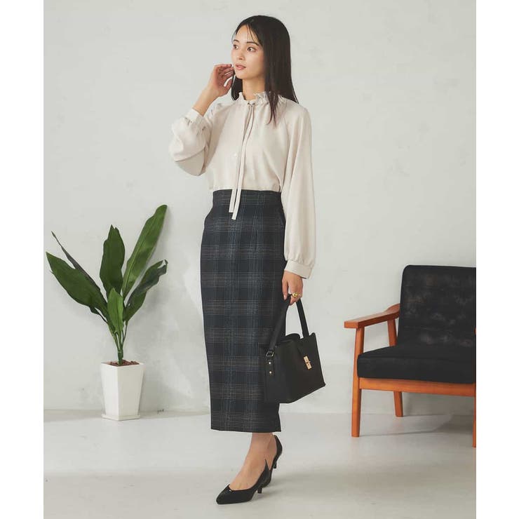 フリルネックボウタイブラウス | a.v.v【WOMEN】 | 詳細画像15 