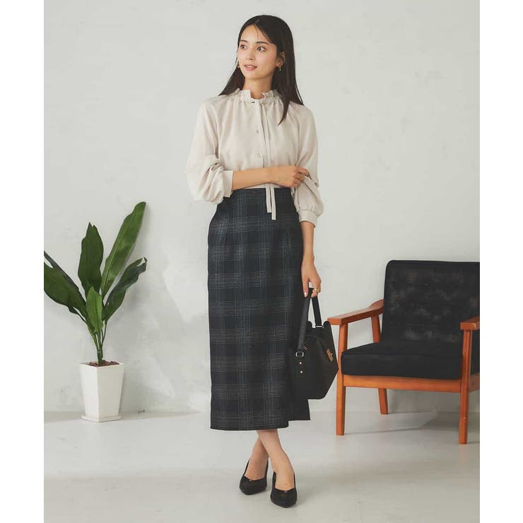 フリルネックボウタイブラウス | a.v.v【WOMEN】 | 詳細画像17 