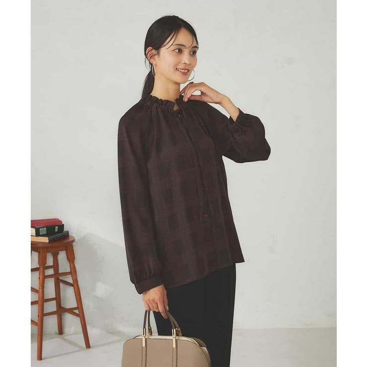 フリルネックボウタイブラウス | a.v.v【WOMEN】 | 詳細画像2 