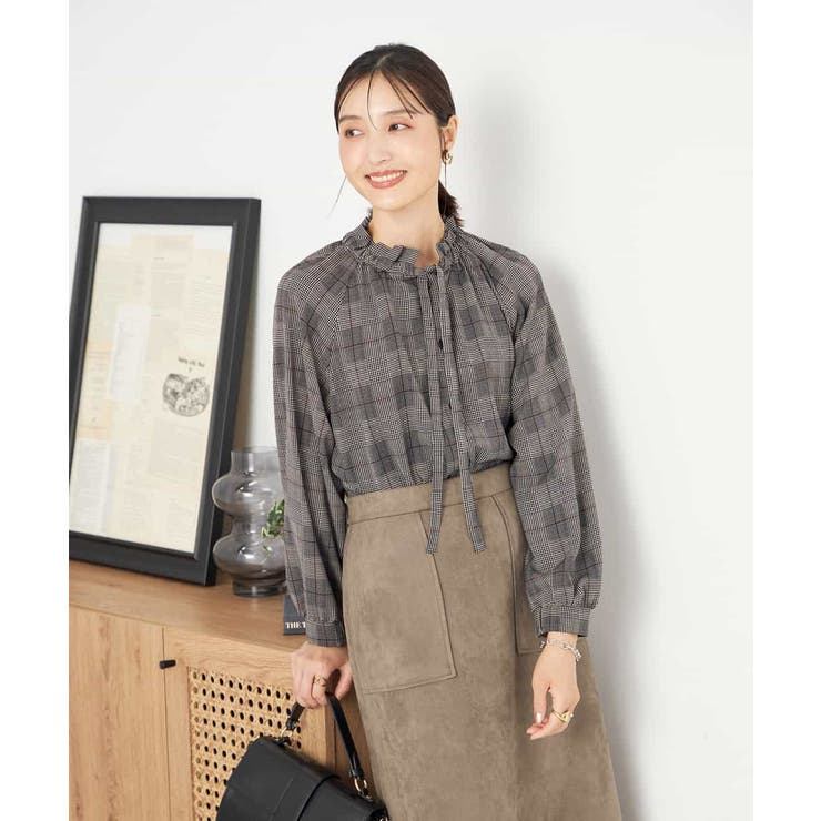 フリルネックボウタイブラウス | a.v.v【WOMEN】 | 詳細画像35 