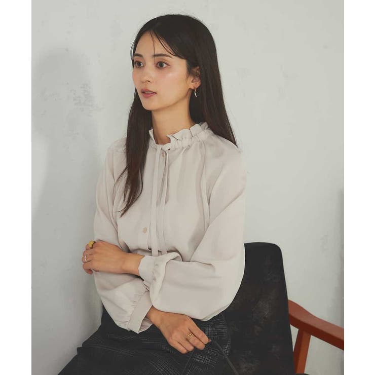 フリルネックボウタイブラウス | a.v.v【WOMEN】 | 詳細画像9 