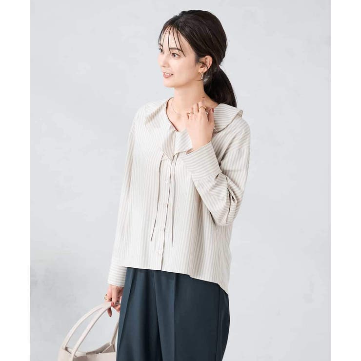 ラッフルフリルストライプブラウス | a.v.v【WOMEN】 | 詳細画像16 