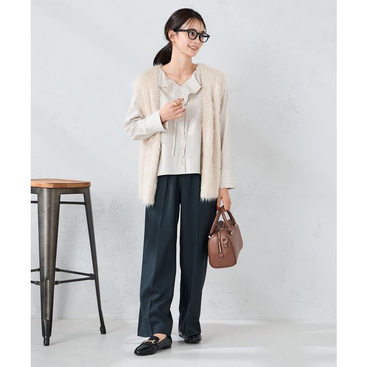 ラッフルフリルストライプブラウス | a.v.v【WOMEN】 | 詳細画像24 