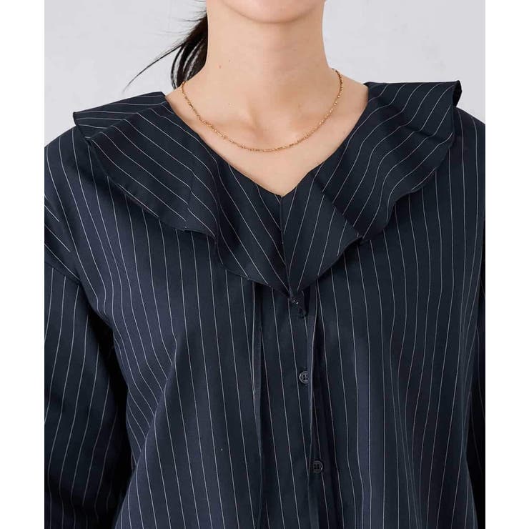 ラッフルフリルストライプブラウス | a.v.v【WOMEN】 | 詳細画像31 