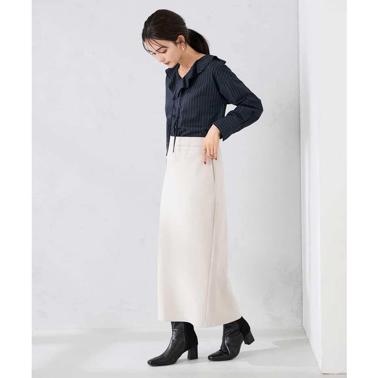 ラッフルフリルストライプブラウス | a.v.v【WOMEN】 | 詳細画像7 