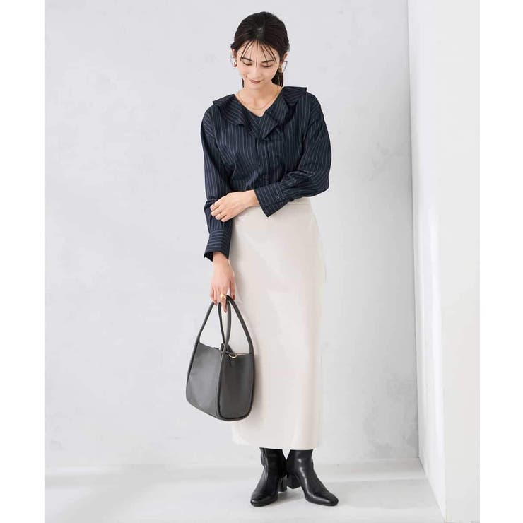 ラッフルフリルストライプブラウス | a.v.v【WOMEN】 | 詳細画像9 