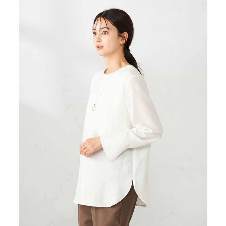 ノーカラーカフスブラウス | a.v.v【WOMEN】 | 詳細画像3 