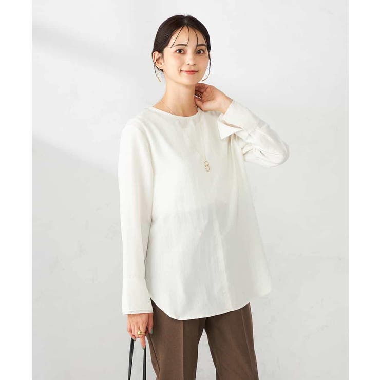ノーカラーカフスブラウス | a.v.v【WOMEN】 | 詳細画像4 