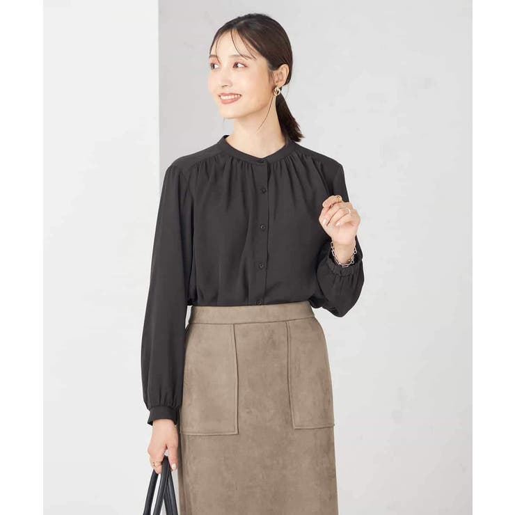 【洗える/セットアップ可】バンドカラーブラウス | a.v.v【WOMEN】 | 詳細画像10 