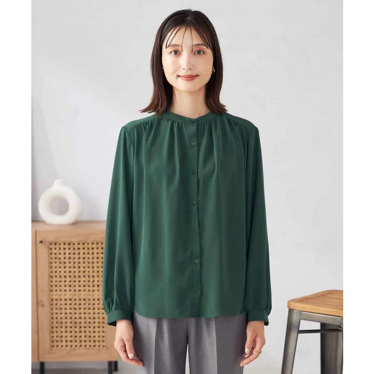 【洗える/セットアップ可】バンドカラーブラウス | a.v.v【WOMEN】 | 詳細画像18 