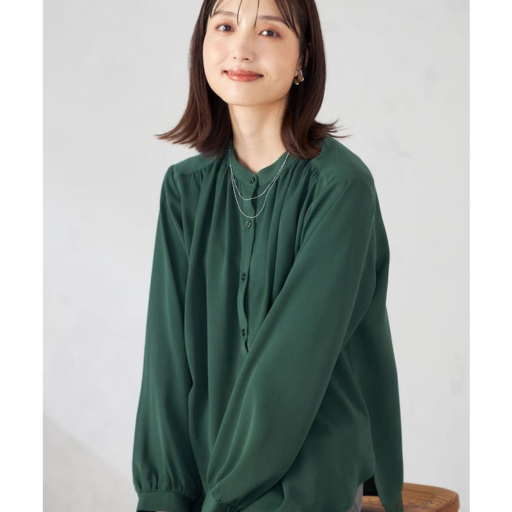 【洗える/セットアップ可】バンドカラーブラウス | a.v.v【WOMEN】 | 詳細画像27 