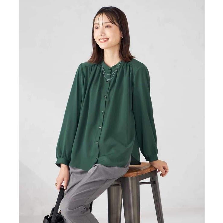 【洗える/セットアップ可】バンドカラーブラウス | a.v.v【WOMEN】 | 詳細画像29 