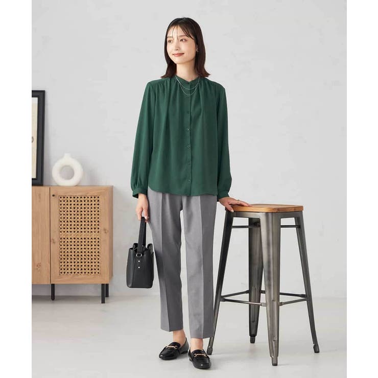 【洗える/セットアップ可】バンドカラーブラウス | a.v.v【WOMEN】 | 詳細画像30 