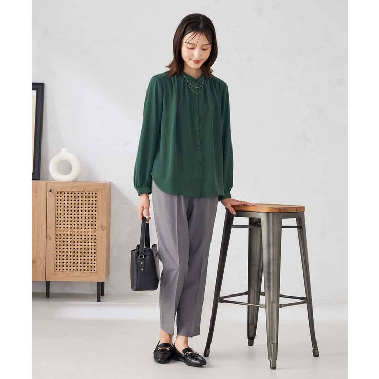 【洗える/セットアップ可】バンドカラーブラウス | a.v.v【WOMEN】 | 詳細画像33 