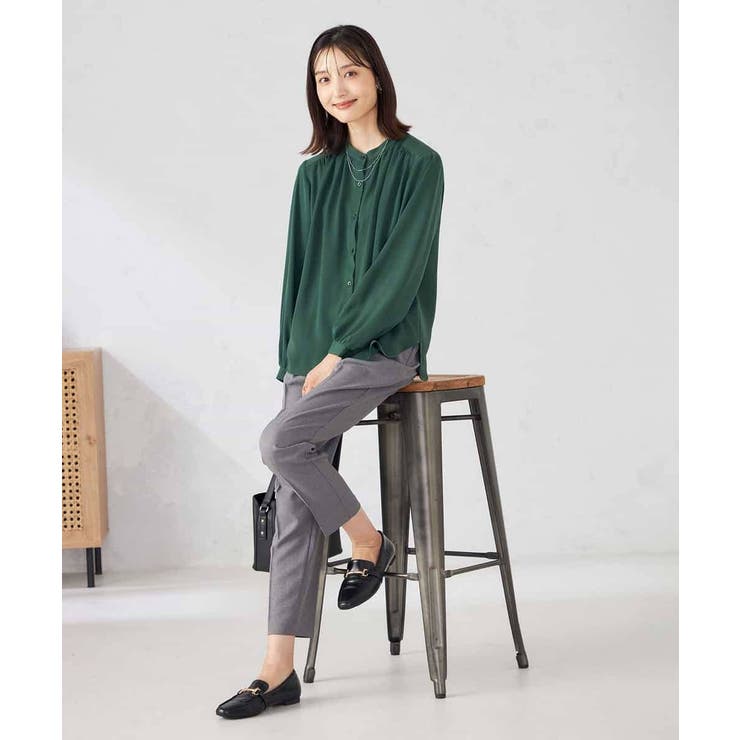 【洗える/セットアップ可】バンドカラーブラウス | a.v.v【WOMEN】 | 詳細画像35 