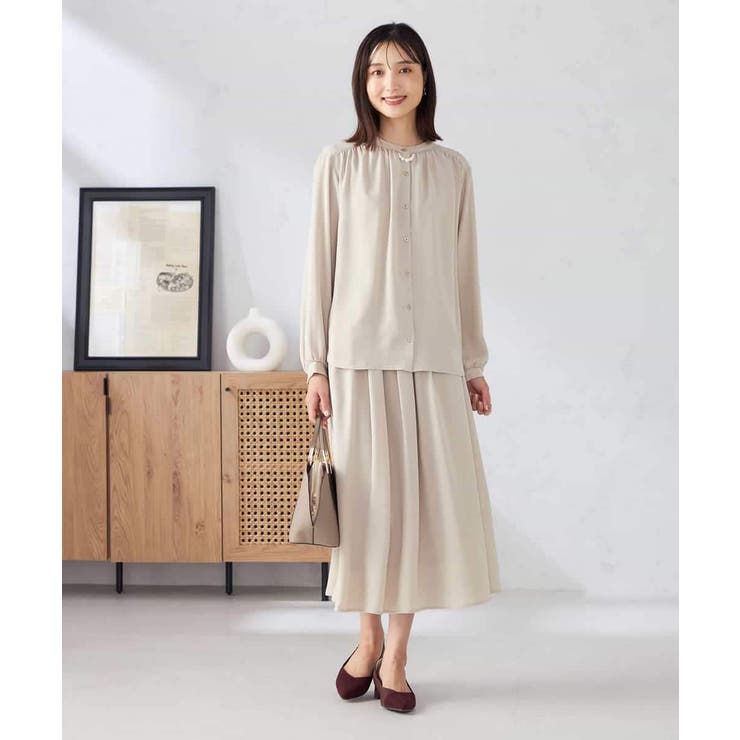 【洗える/セットアップ可】バンドカラーブラウス | a.v.v【WOMEN】 | 詳細画像39 