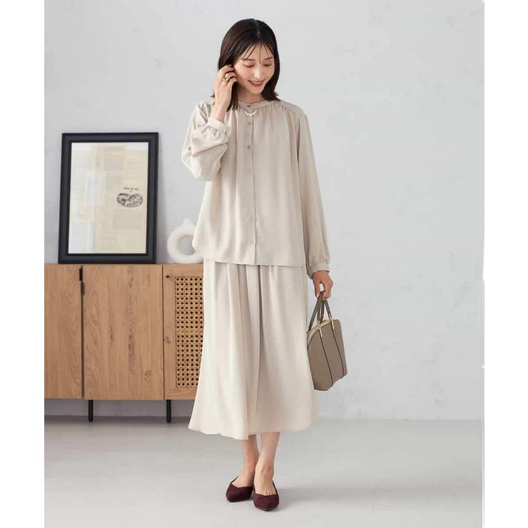 【洗える/セットアップ可】バンドカラーブラウス | a.v.v【WOMEN】 | 詳細画像41 