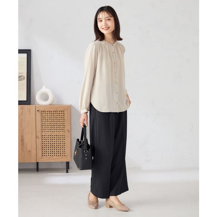 【洗える/セットアップ可】バンドカラーブラウス | a.v.v【WOMEN】 | 詳細画像6 