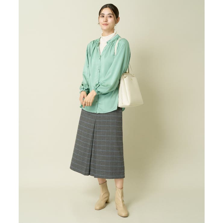 サテンギャザーブラウス | a.v.v【WOMEN】 | 詳細画像10 