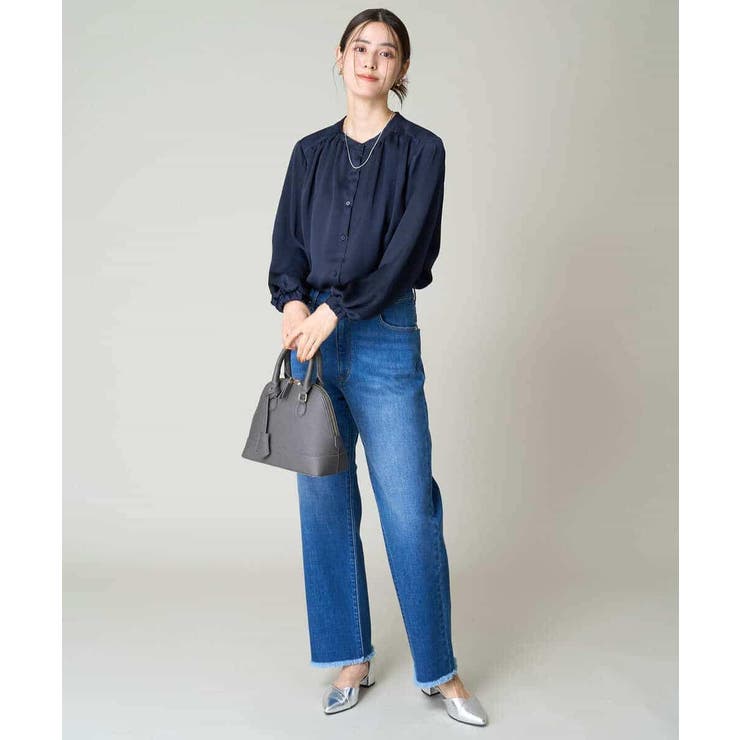 サテンギャザーブラウス | a.v.v【WOMEN】 | 詳細画像13 