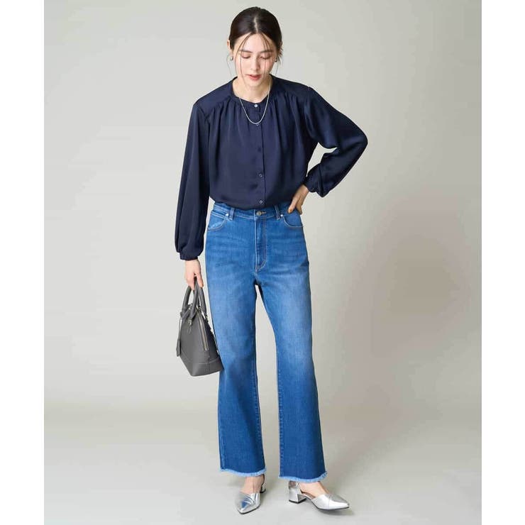 サテンギャザーブラウス | a.v.v【WOMEN】 | 詳細画像14 