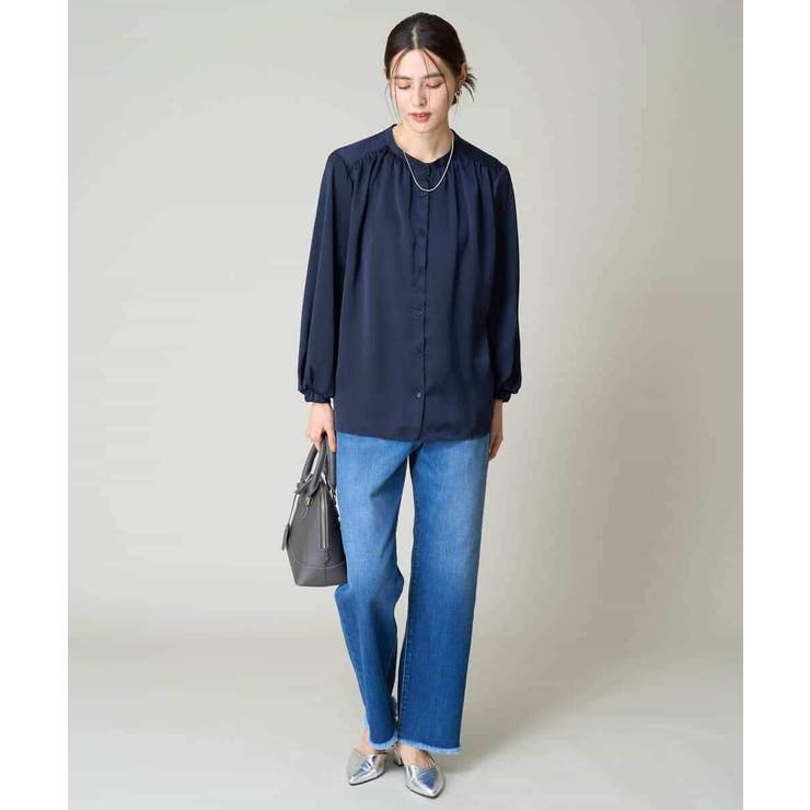 サテンギャザーブラウス | a.v.v【WOMEN】 | 詳細画像18 