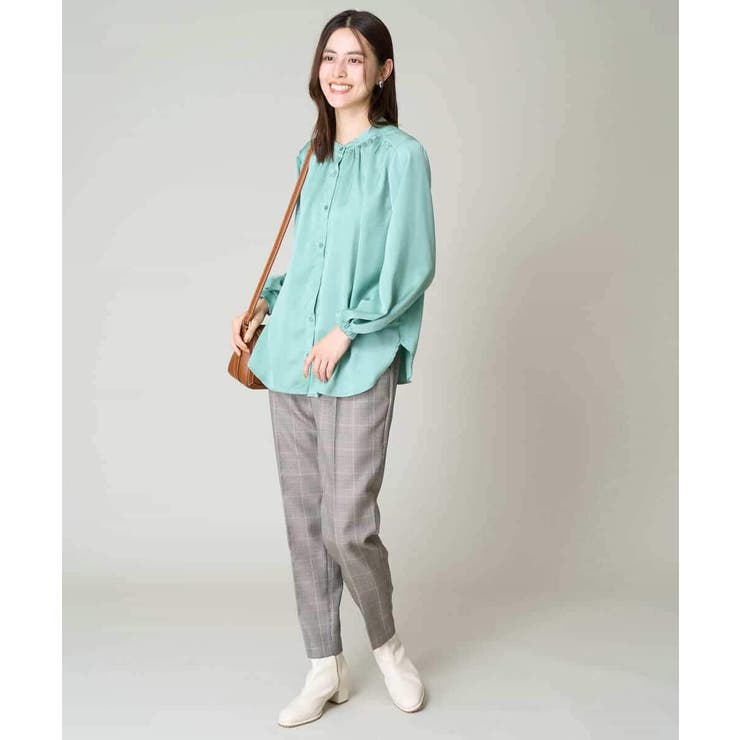 サテンギャザーブラウス | a.v.v【WOMEN】 | 詳細画像5 