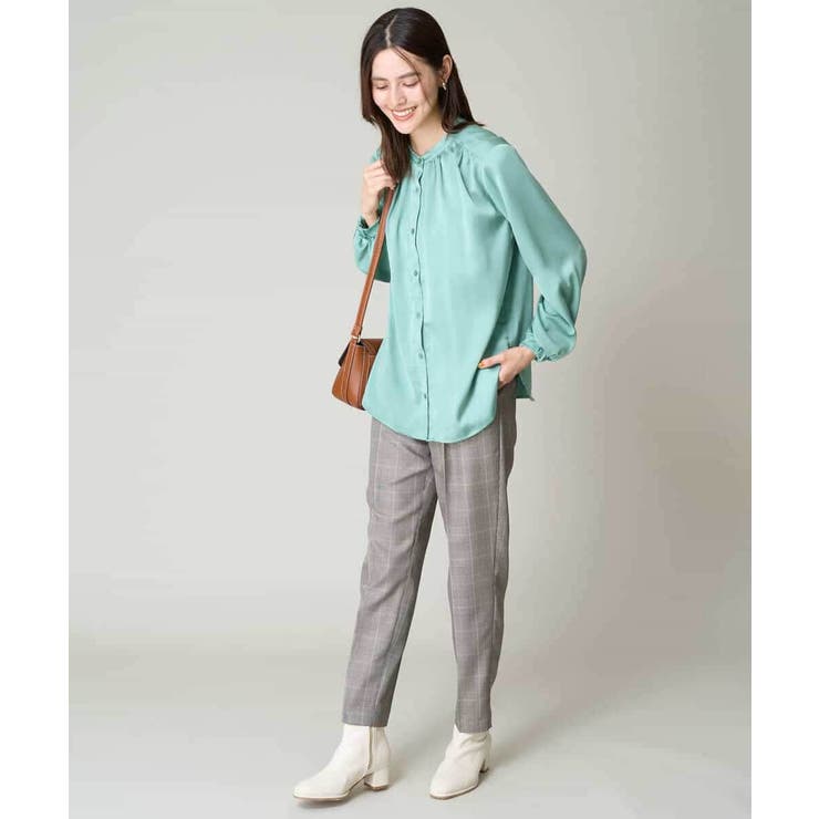 サテンギャザーブラウス | a.v.v【WOMEN】 | 詳細画像6 